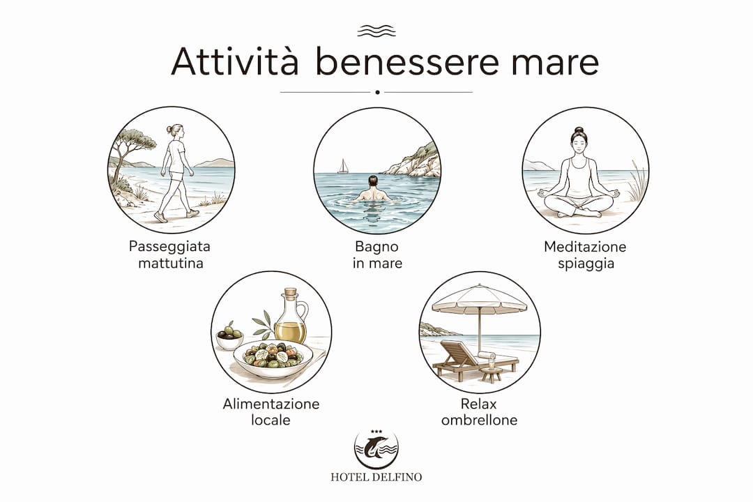 Infografica: idee e attività per vivere il mare in modo sano e rigenerante