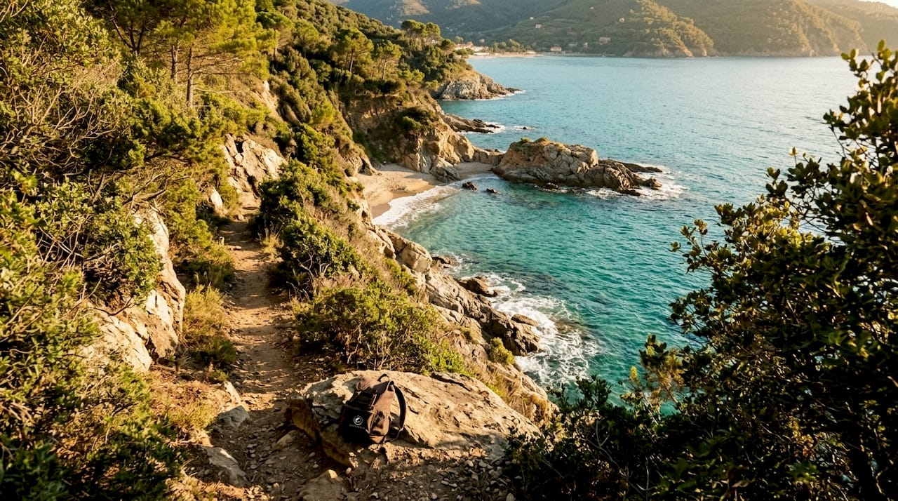 Suggestivo sentiero panoramico che costeggia le meravigliose spiagge dell’Elba