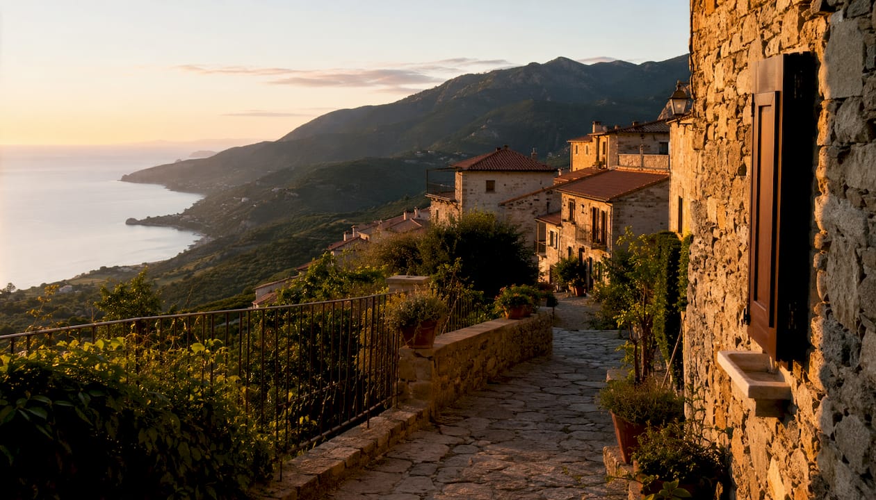 Il borgo di Marciana, con le sue caratteristiche case in granito che si affacciano sul mare, regala scorci autentici e un'atmosfera senza tempo.